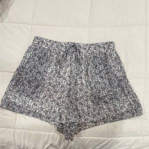 Black and white shorts